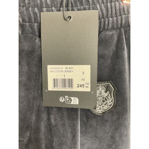 The Kooples Women's Black Velvet Track Pants NWT Size Large - Picture 6 of 10